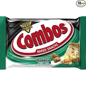 COMBOS Pizzeria Pretzel Baked Snacks, 1.8 Ounce (Pack of 18)