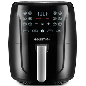 Gourmia 6-Qt Digital Air Fryer with Guided Cooking, Black