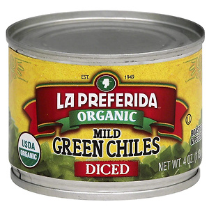 La Preferida Organic Green Chiles, Mild-Diced, 4-Oz, 12-Pack