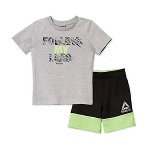 Reebok Baby and Toddler Boy Active Graphic Shirt and Short Outfit Set