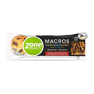 Zone Perfect Macros Protein Bars 1.76 Oz (Pack of 20)