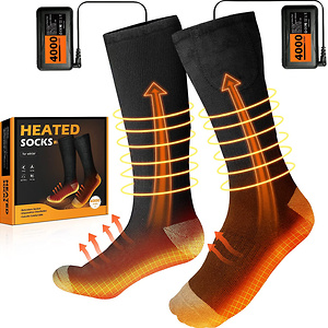APPHOME Upgraded Heated Socks Rechargeable Electric