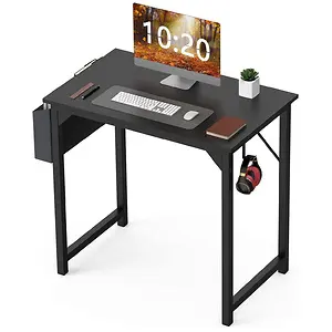 Sweetcrispy Small Gaming Computer Desk with Storage 31-inch