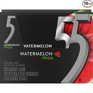 5 GUM Watermelon Prism Sugar Free Chewing Gum