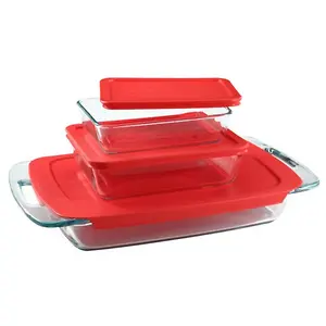 Pyrex Easy Grab Bake & Store Glass Storage Value Pack, 6-Piece