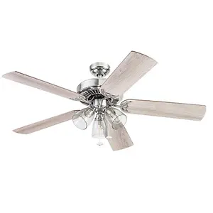 Better Homes & Gardens 52" 5 Blade Satin Nickel Ceiling Fan 