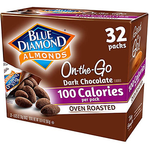 Blue Diamond Almonds Dark Chocolate Cocoa Dusted Snack Nuts