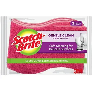 Scotch-Brite Delicate Care Scrub Sponge 3/Pkg, 3 Count (Pack of 1)