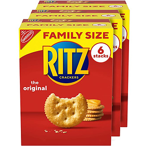 RITZ Original Crackers, Family Size, 3 Boxes