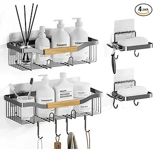AHNR Shower Caddy Bathroom Shelf, 4-Pack