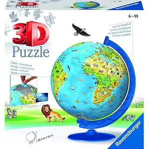 Ravensburger Children's World Globe 180 Piece 3D Jigsaw Puzzle