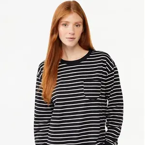 Free Assembly Women's Pocket Tee with Long Sleeves