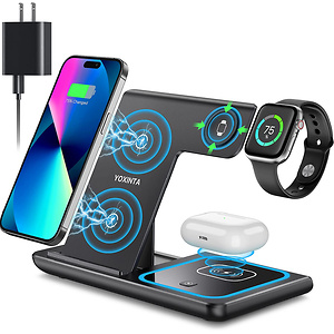 Yoxinta 3-in-1 Wireless Charging Station for iPhone, iWatch & AirPods