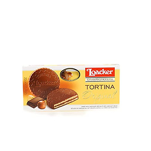Loacker Tortina Premium Chocolate Coated Wafer, Original 125g/4.41 oz.