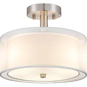 Folksmate 3-Light Semi Flush Mount Ceiling Light Fixture