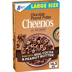 Chocolate Peanut Butter Cheerios Breakfast Cereal, 14.2 oz Box