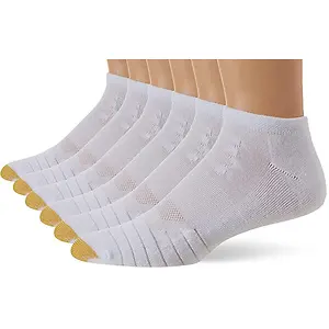 Gold Toe Mens Tech No Show Socks, 6 Pairs