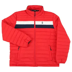 IZOD Mens Quilted Color Block Stretch Puffer
