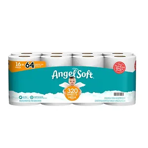Walgreens Angel Soft Toilet Paper, 16 Mega Rolls 
