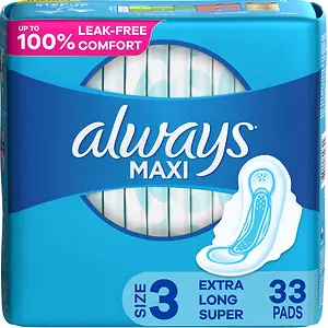 Always Maxi Feminine Pads for Women, Size 3 Extra Long