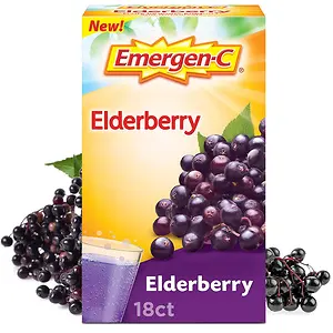 Emergen-C Elderberry Fizzy Drink Mix, 18 Count