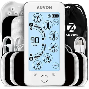 AUVON Touchscreen TENS Unit Muscle Stimulator 24 Modes