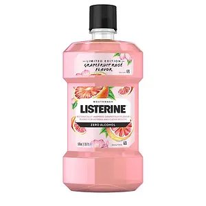 Listerine Zero Alcohol Mouthwash, Grapefruit Rose Flavor