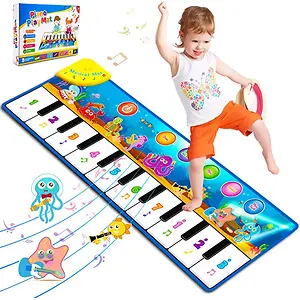 Foayex Baby Piano Mat, Musical Toys for Toddlers 1-3