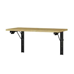 Industrial 4 ft. Folding Wood Top Workbench
