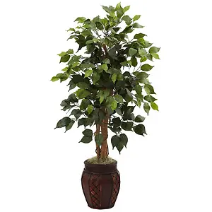 Nearly Natural 5929 44in. Ficus Tree with Decorative Planter
