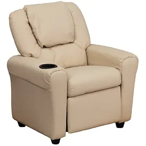 Flash Furniture Contemporary Beige Vinyl Kids Recliner