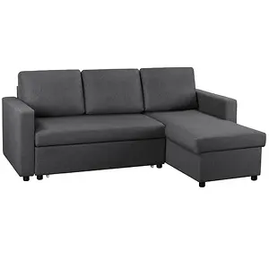 Alden Design Sectional Sleeper Sofa w/Pull Out Bed and Storage