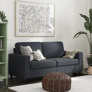 DHP Cooper 3 Seater Sofa, Living Room Furniture, Blue Linen