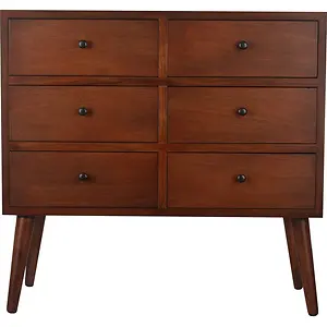 Decor Therapy Mid Century 6-Drawer Wood Accent Chest
