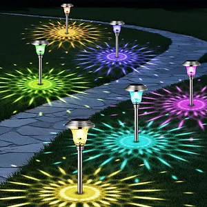 Beau Jardin Solar Pathway Lights, Color Changing, 8-Pack
