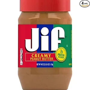 Jif Creamy Peanut Butter, 40 Ounces (Pack of 4)