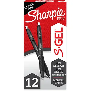 SHARPIE S-Gel, Gel Pens, (0.7mm), 12 Count