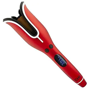 CHI Spin N Curl Ceramic Rotating Curler, Ruby Red