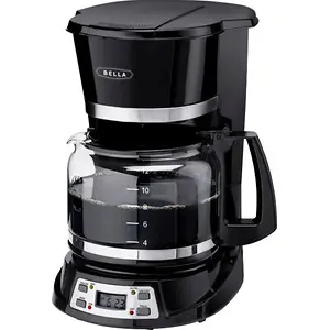 Bella - 12-Cup Programmable Coffee Maker - Black