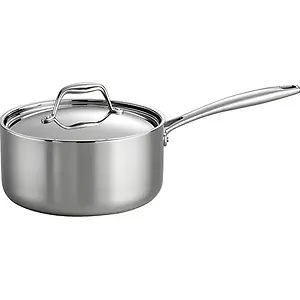 Tramontina Covered Sauce Pan Stainless Steel Tri-Ply Clad 3 Qt