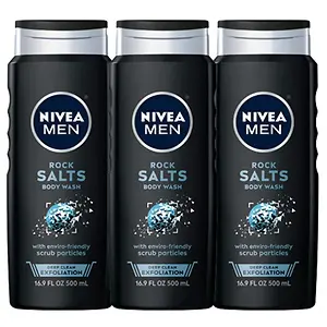 NIVEA MEN Deep Clean Rock Salts Body Wash 3 Pack