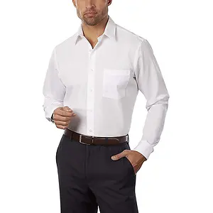 Van Heusen Men's Dress Shirt Fitted Poplin Solid