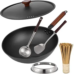Teewe Carbon Steel Wok Pan 13”