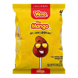 Vero Mango Lollipops Coated with Chili Powder 19.7oz 40CT