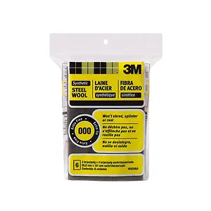 3M Synthetic Steel Wool Pads, Extra Fine, 6-Pads