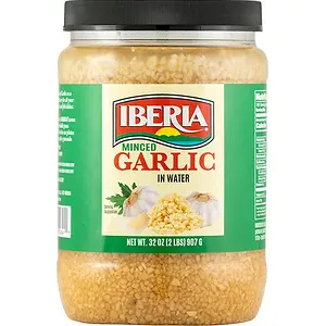 Iberia Minced Garlic In Water, 32 Ounce