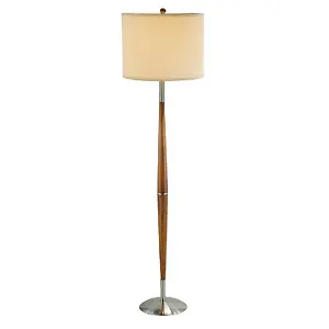 Adesso Hudson Floor Lamp Maple Eucalyptus Wood
