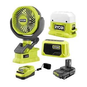 RYOBI ONE+ 18V Cordless 3-Tool Campers Kit with Battery and Charger