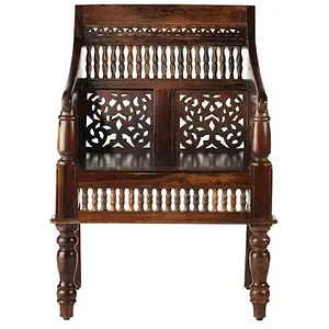 Home Decorators Collection Maharaja Wood Hand-Carved Arm Chair