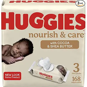 Huggies Nourish & Care Baby Diaper Wipes